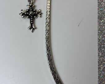 Pewter Cross Bookmark, Religious Gift, First Communion