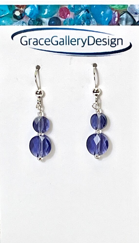 Swarovski tanzanite earrings deals