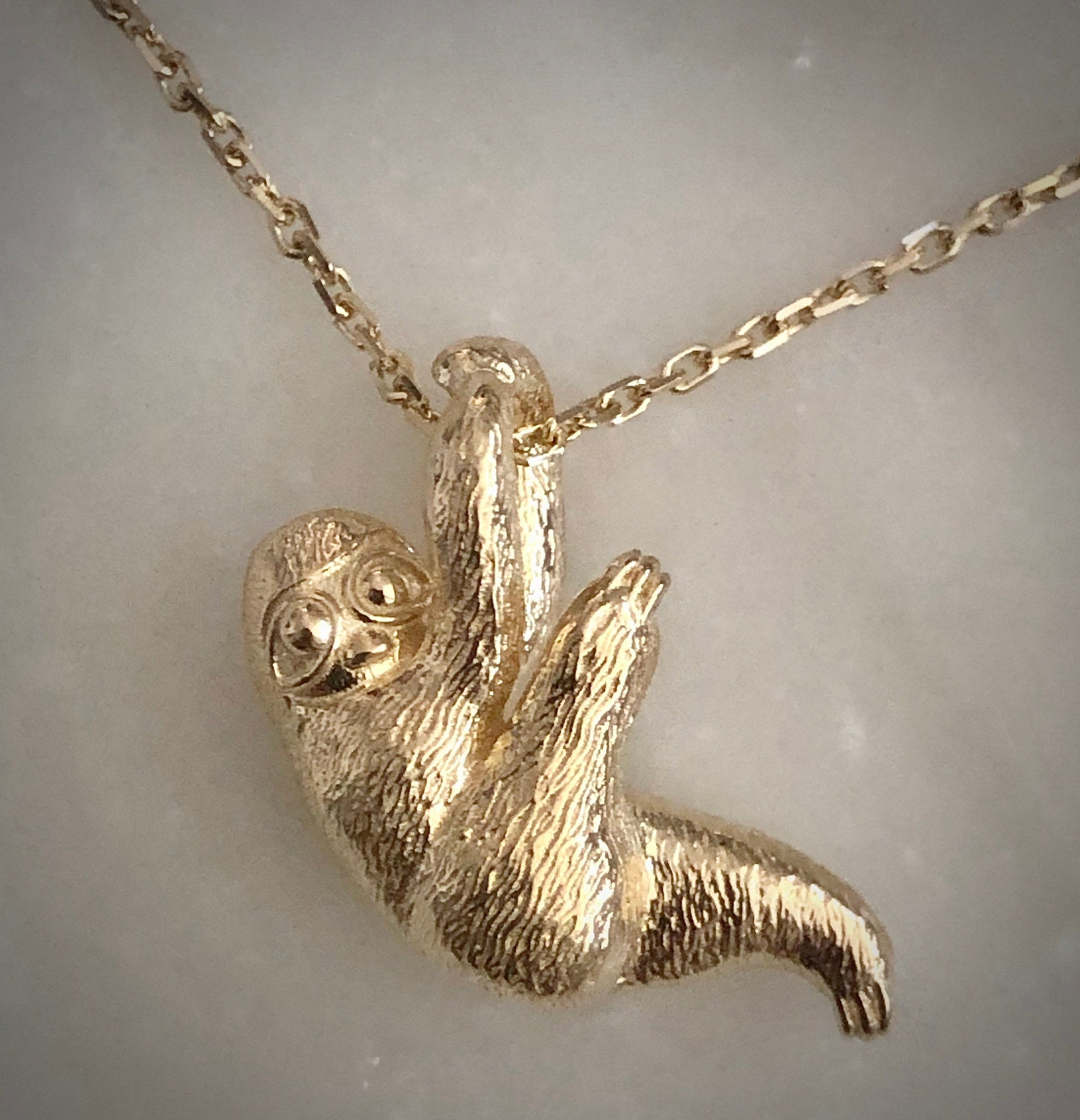 Sloth Charm 14K Gold Sloth Charm Sloth Jewelry Sloth Charm - Etsy UK