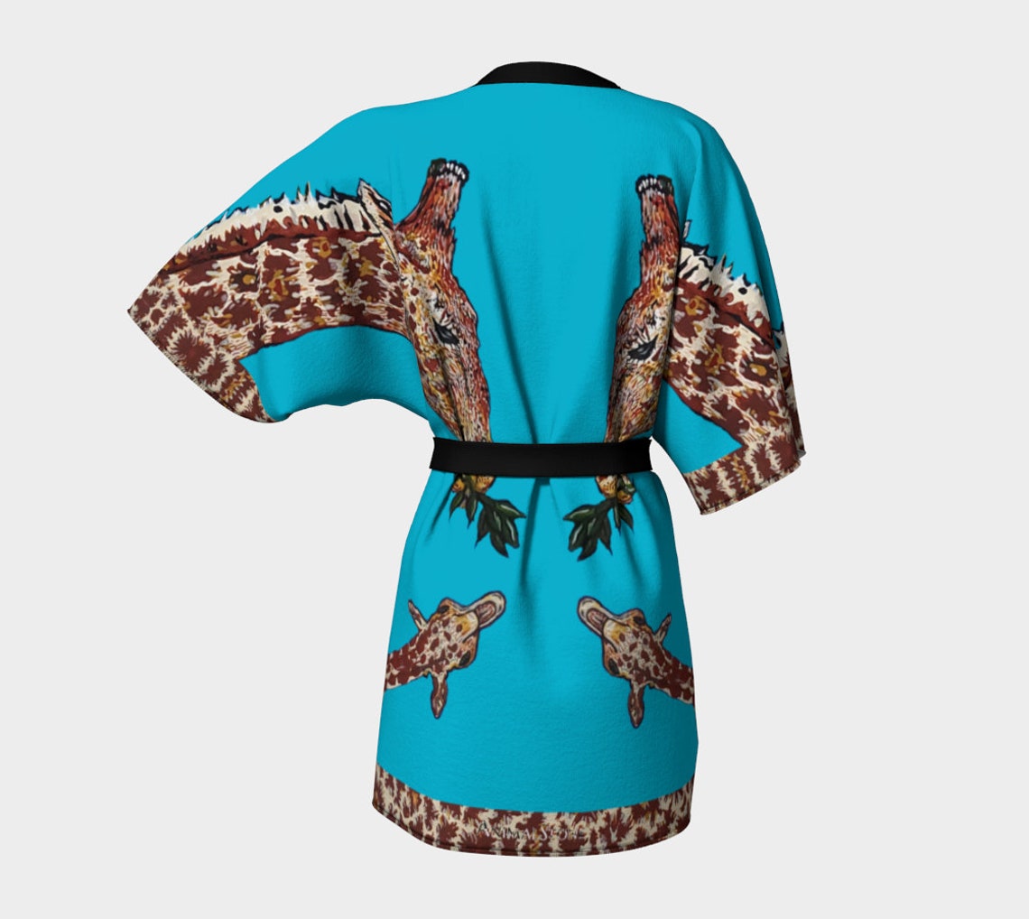 Giraffe Kimono Giraffe Robe Silk Robe Animal Print Robe Etsy UK