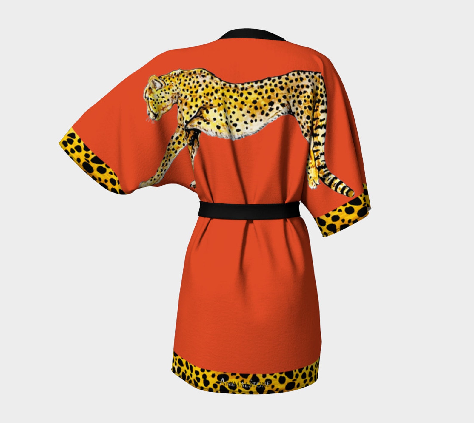 cheetah print robe with hood