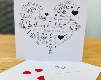 Personalised Wedding Day Card - Wedding Gift Money Wallet Wedding Card Luxury Card Wedding Keepsake Free delivery - Same Day Dispatch