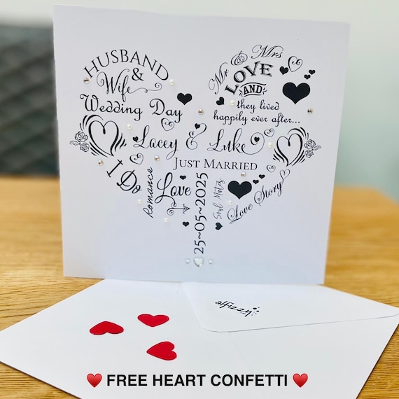 Personalised Wedding Day Card - Wedding Gift Money Wallet Wedding Card Luxury Card Wedding Keepsake Free delivery - Same Day Dispatch