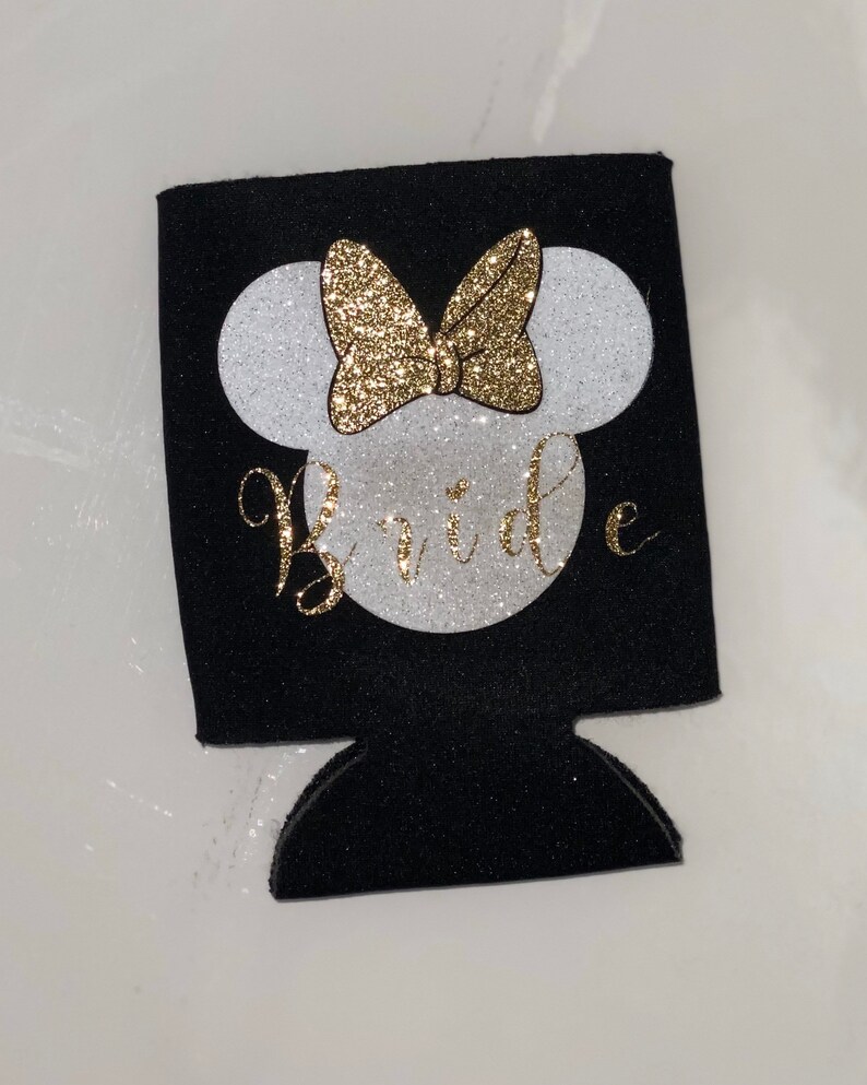 Minnie Mouse Bridal KooziesMinnie Mouse BridalWedding can holdersMinnie Mouse