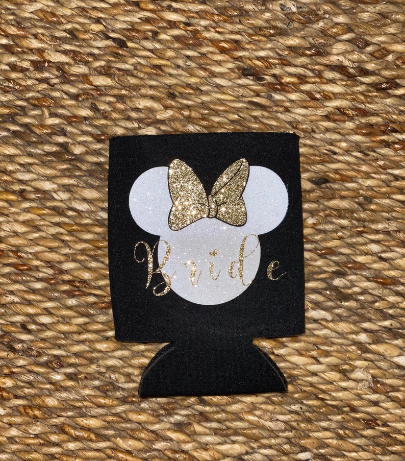 Minnie Mouse Bridal KooziesMinnie Mouse BridalWedding can holdersMinnie Mouse