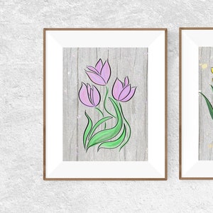 Mystic Blooms: Purple Tulips