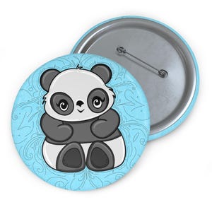 Botones de panda chibi, insignia de animalito de dibujos animados, broche de cerdito kawaii, botón de esmalte de animal salvaje divertido, mochila para niños