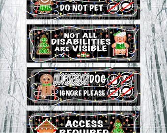 Afdrukbare hondenpatches voor kerstverlichting en gehandicapte peperkoek - direct downloaden