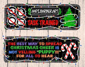 Kerstverlichting S*** hondenpatches voor vest - direct downloaden