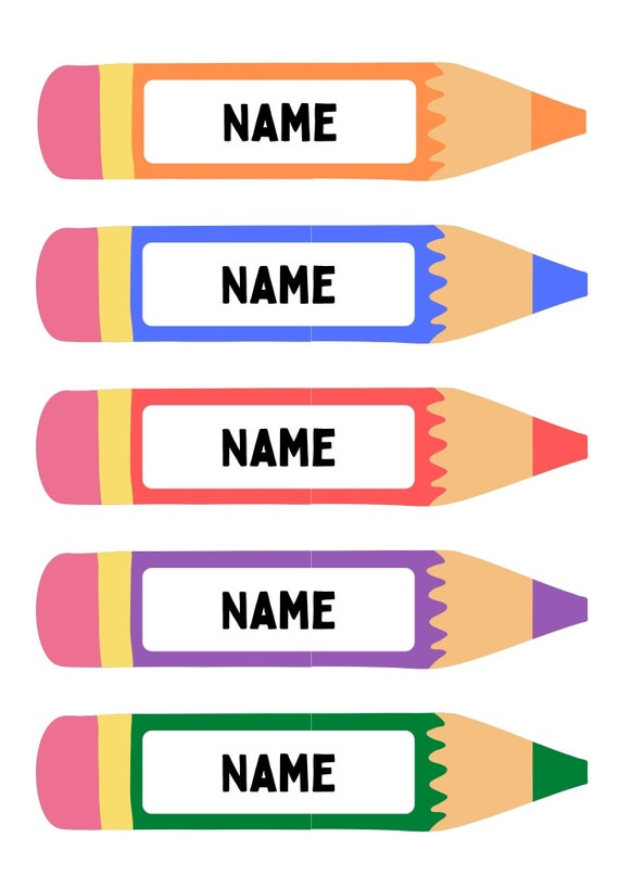 Editable pencil name labels