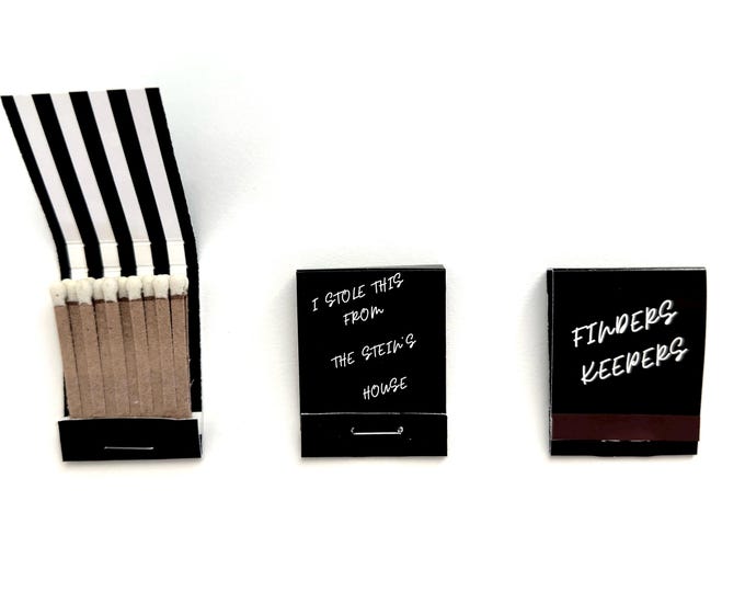 Custom Matchbook "Stolen From ___’s House” | Personalized Party Favors, Housewarming Gift, Barware, Snarky Retro Decor