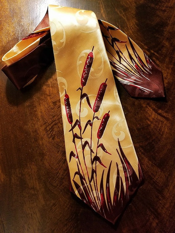 SWINGIN' Cat Tails tie, late 40s