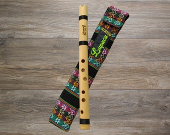 Ergonomic design - Professional Bamboo Quena Flute in G major