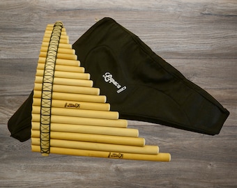 Professional Lupaca panflute 21 pipes with case