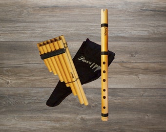 Kit Professional Lupaca Malta panflute and bamboo quena in G