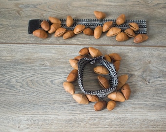 A pair of Maracas shaker Seed Chajchas - Bracelets
