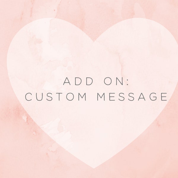 Message "Add On" for handkerchief- customize your message