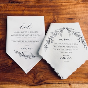 Regalo per la madre della sposa e il padre della sposa, regalo per la madre della sposa, fazzoletto da sposa dalla figlia, dalla sposa - RH