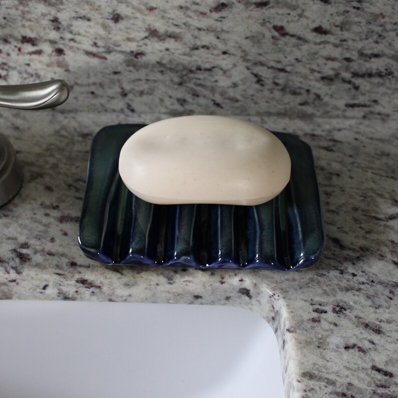 Self Draining Soap Dish / QUIRKY STOCK / Ceramic Soap Saver / Etsy