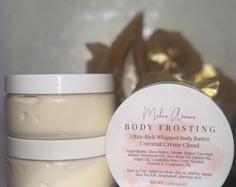 Coconut Crème Cloud | Whipped Body Butter | Luxe Body Frosting | Creamy Coconut Vanilla Moisturizing Skincare