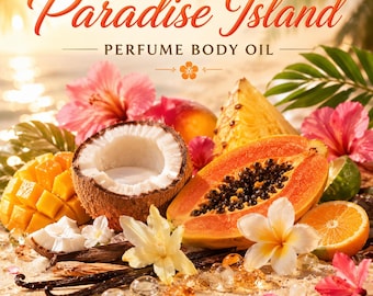 Paradise Island Perfume Body Oil – Tropical Coconut Vanilla Body Oil | Mikas Aromas 4 oz