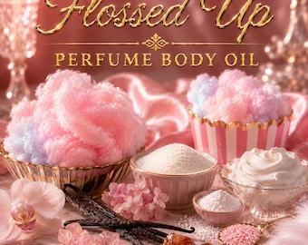 Flossed Up Perfume Body Oil – Cotton Candy Sugar Musk Gourmand Body Oil | Mikas Aromas 4 oz