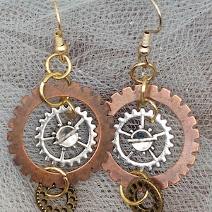 Steampunk Gear Earrings