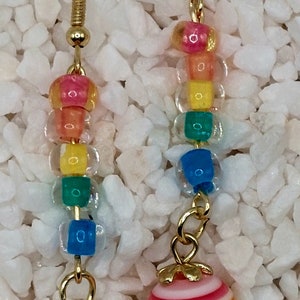 Pendientes de rayas arcoíris