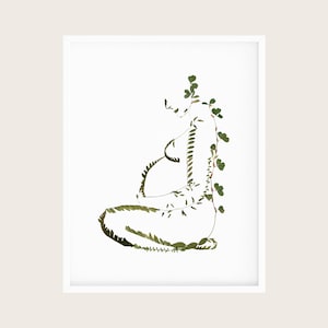 Pressed Flower Pregnancy Art | Belly Print | New Mom Art | Pregnancy Gift | Doula Gift