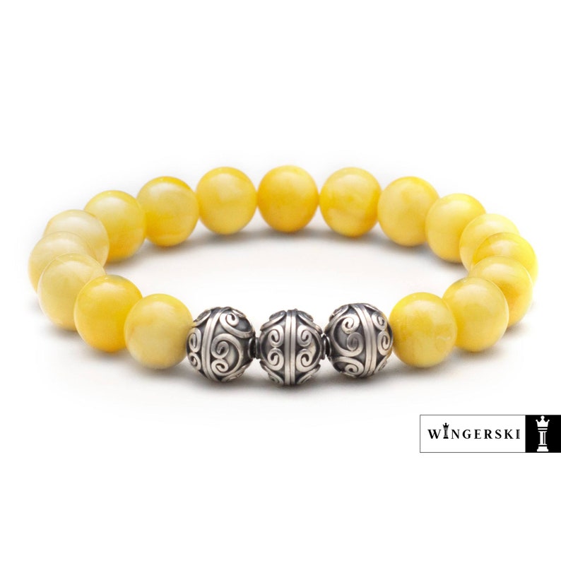 Baltic amber womens bracelet Handmade Unique GIFT for her\u2022Womens Yellow Red Black Stone Bracelet\u2022Natural Amber Stone Bead Bracelet