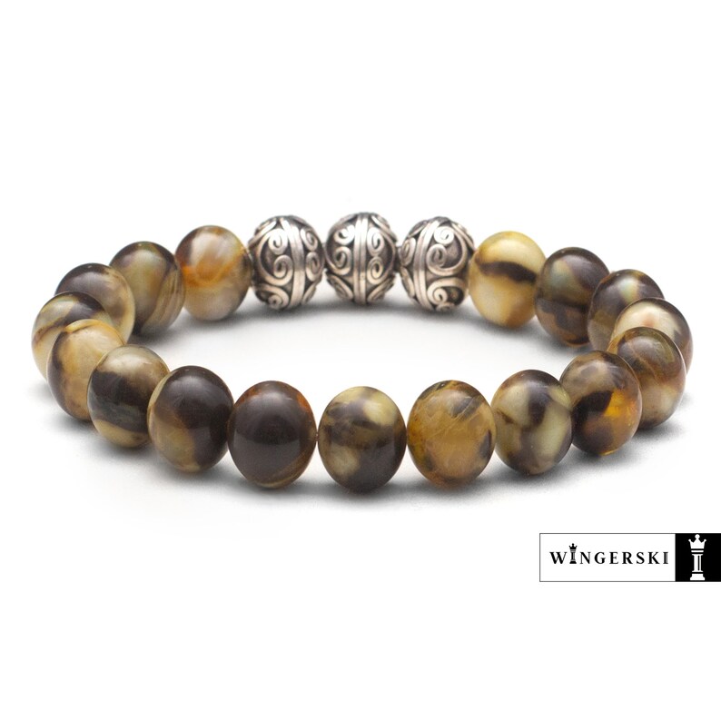 Baltic amber womens bracelet Handmade Unique GIFT for her\u2022Womens Yellow Red Black Stone Bracelet\u2022Natural Amber Stone Bead Bracelet