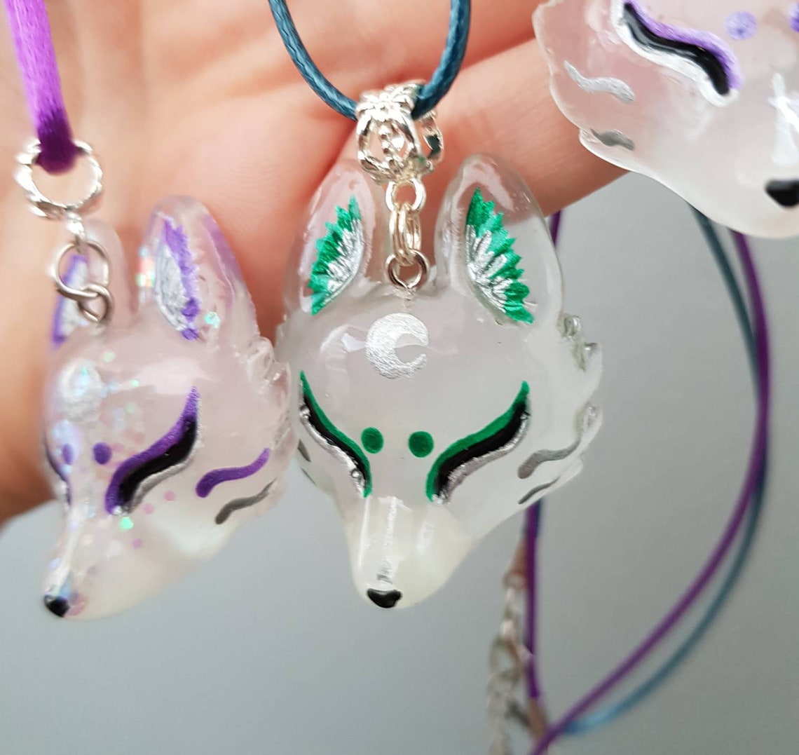Magical Yokai Kitsune Chains Fantasy Japan Jewelry Necklaces Etsy