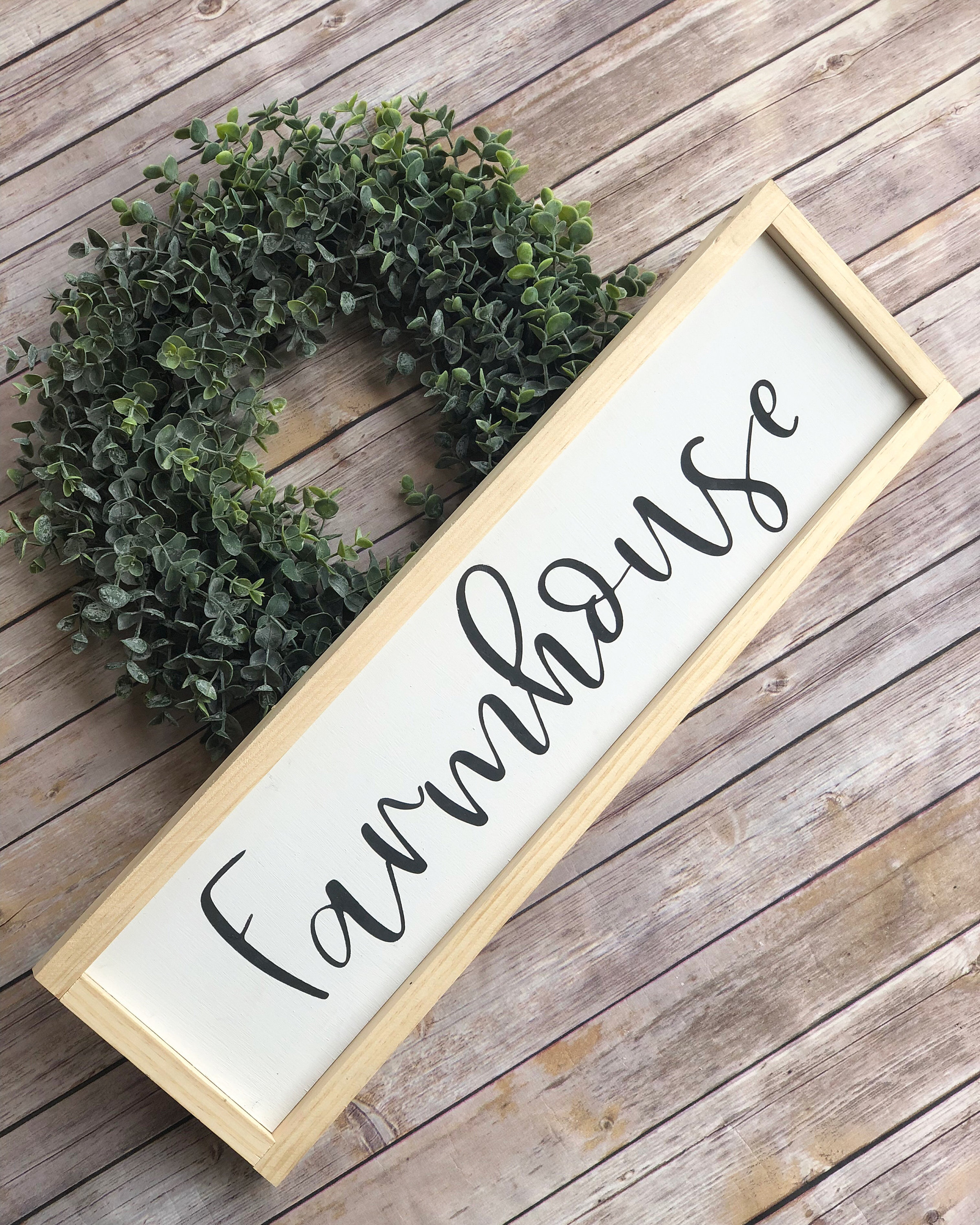 Farmhouse Wood Framed Sign With Natural or Stained Frame | Home Decor ...