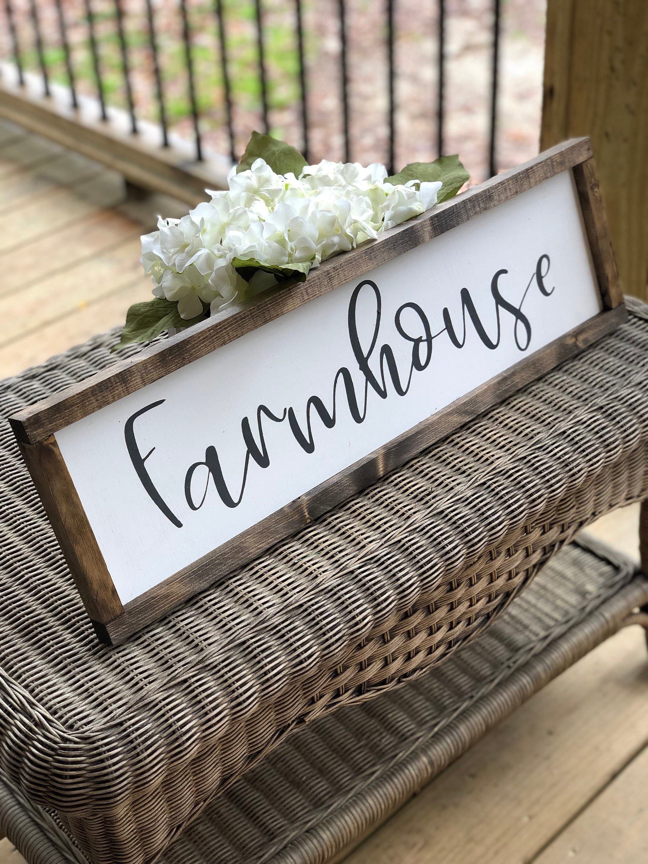 Rustic Sign Frame Farmhouse Wood Framed Sign With Natural or Stained Frame | Home Decor ...