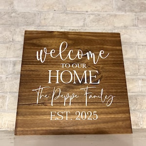 Personalized Family Established Sign | Realtor | Closing Gift | Handmade