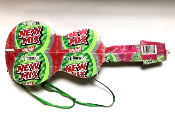 Rare Mexican Handmade Folk Art Aluminum Can Guitar Etsy