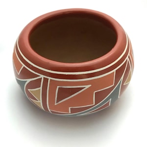 RARE Signed Belen Tapia 1972 Santa Clara Polychrome Pot