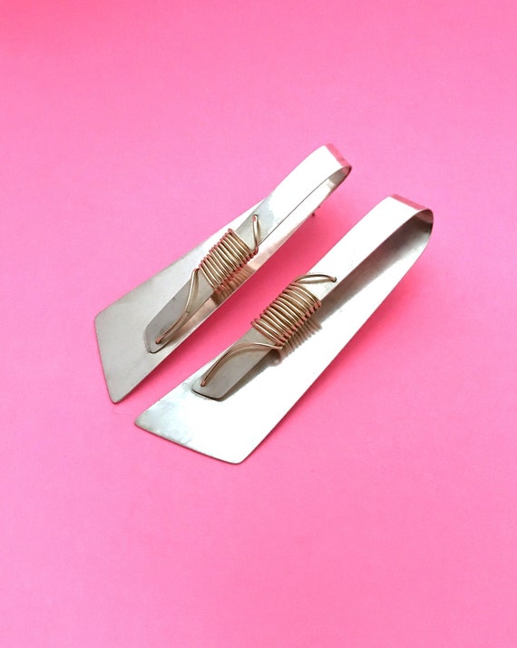 Signed, limited-edition handmade sterling silver earrings