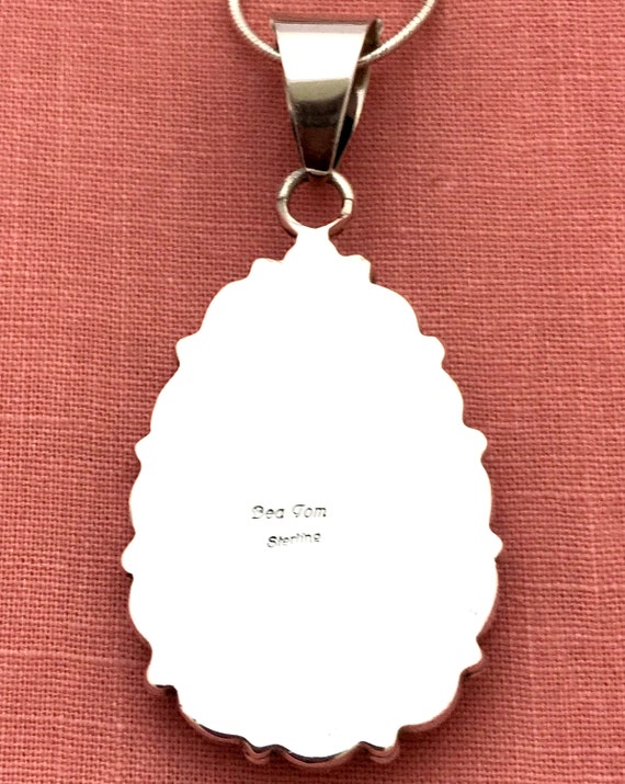 Navajo signed Bea Tom Baltic amber and spiny oyst… - image 8