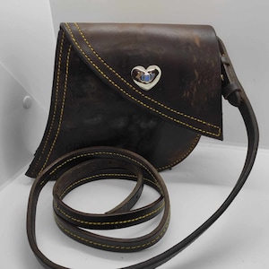 Handstitched Shoulder / Crossbody Leather Bag made from a Repurposed Saddle