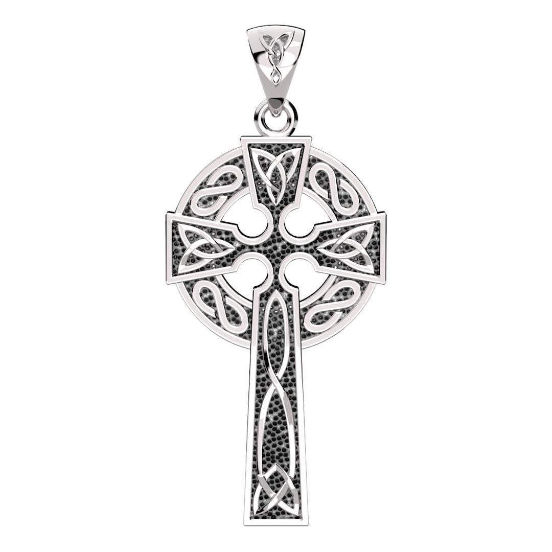 Men's Sterling Silver Irish Celtic Knot Cross Antique Pendant Only - Etsy
