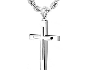 31mm x 50mm Jewel Tie 925 Sterling Silver Antiqued-Style Cross Pendant Charm 31mm x 50mm Jewel Tie 925 Sterling Silver Antiqued-Style Cross Pendant Charm