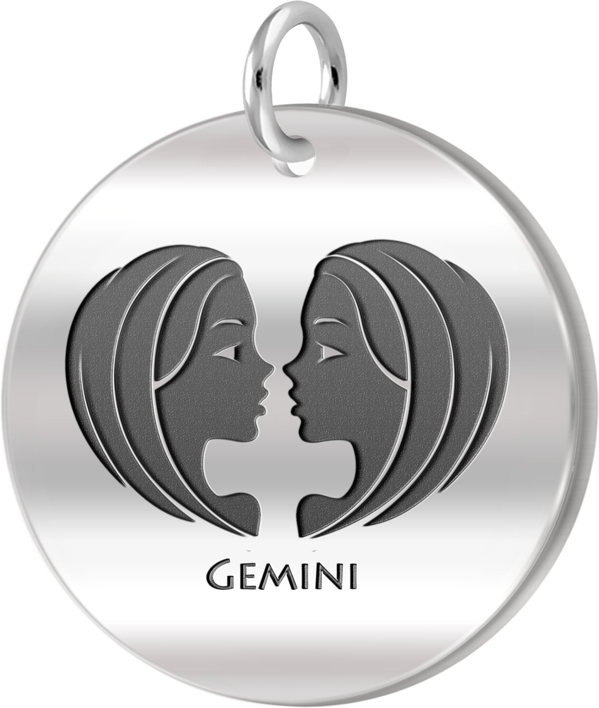 US Jewels And Gems 0.925 Sterling Silver 1in Aquarius January /& February Zodiac Problem Necklace