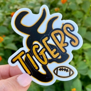 Tigers Football Deer Park Football Vinyl Waterproof Lavavajillas Safe Sticker Water Bottle Sticker Laptop Decal iPad Sticker Football Mom