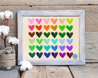 heART Palette Art Print | 8x10 | 11x14 | Poster | Wall Art | Kids Room | Wall Decor