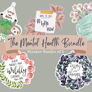 Mental Health Sticker Bundle | Self Care Stickers | Mental Health Gifts | Affirmation Sticker | Reminder Sticker | Die Cut Stickers