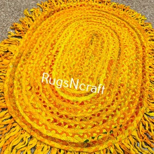 Artisan Elegance: Hand-Braided Oval Cotton Rugs, Cozy Craftsmanship Oval Cotton Braided Rugs, Cotton Rug For Floor Decor