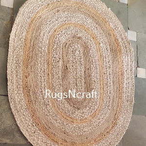 9x12,10x14 Ft. Braided Floor Rug Handmade Jute Rug,Natural Jute Oval Rag Rugs Indian Handmade Ribbed Solid Area Rugs, Beautiful Floor Rug