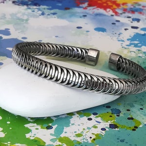 Men&#39;s Cuff Bracelet - Men&#39;s Metal Bracelet - Mens Metal Bangle - Unisex Steel Bangle Bracelet - Mens Steel Cuff - Mens Steel Bracelet - Gift