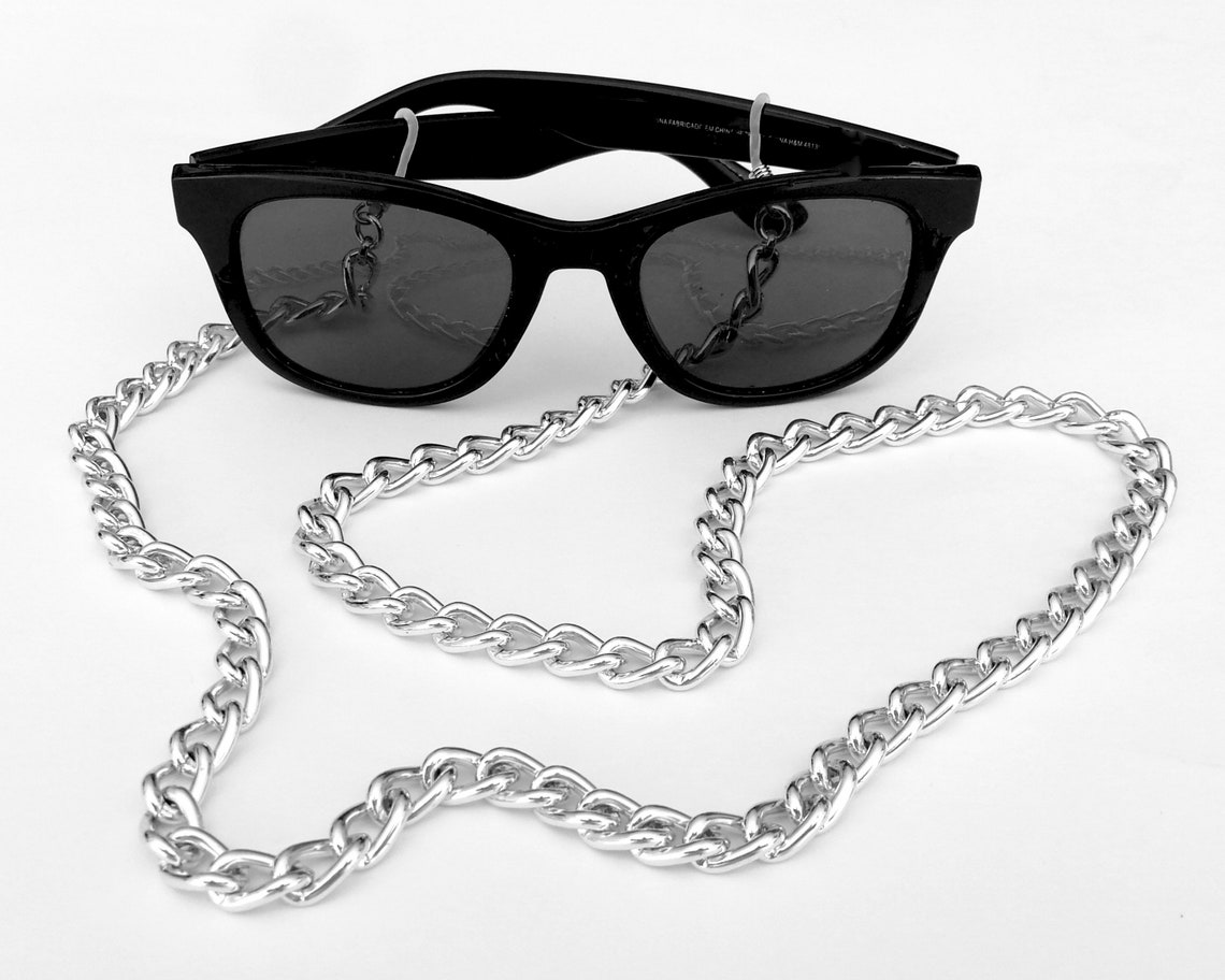 Silver Glasses Chains Mens Glasses Chains Eyeglass Chains Etsy